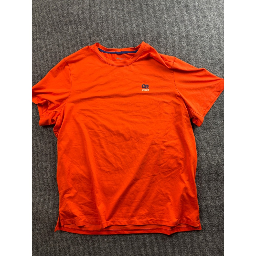 Outdoor Research Sun Shirt Mens XL Orange ActiveIce Spectrum Short Sleeve